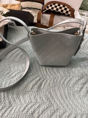 Quilted Light blue Crossbody Bag - Unbranded